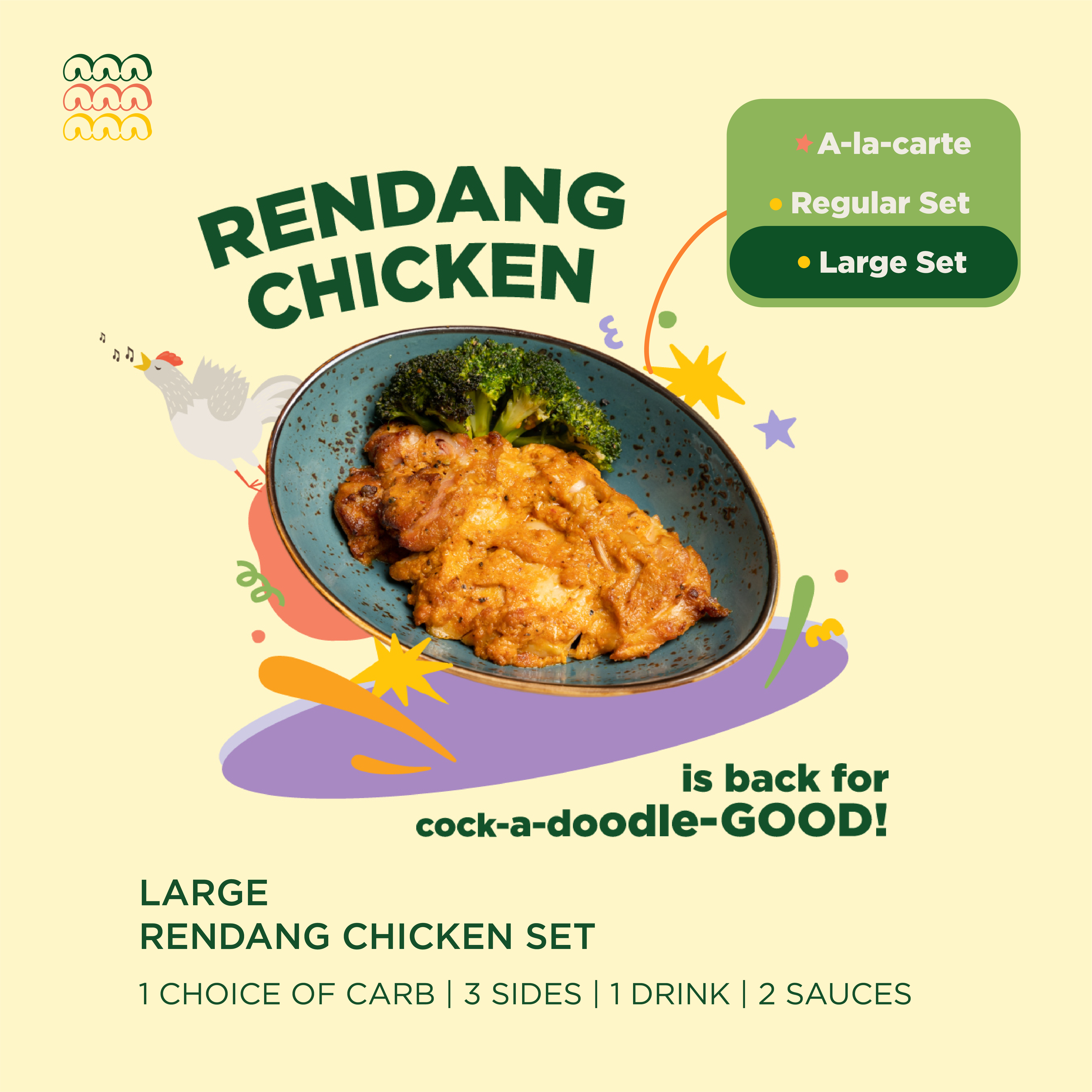 Large Rendang Chicken Set